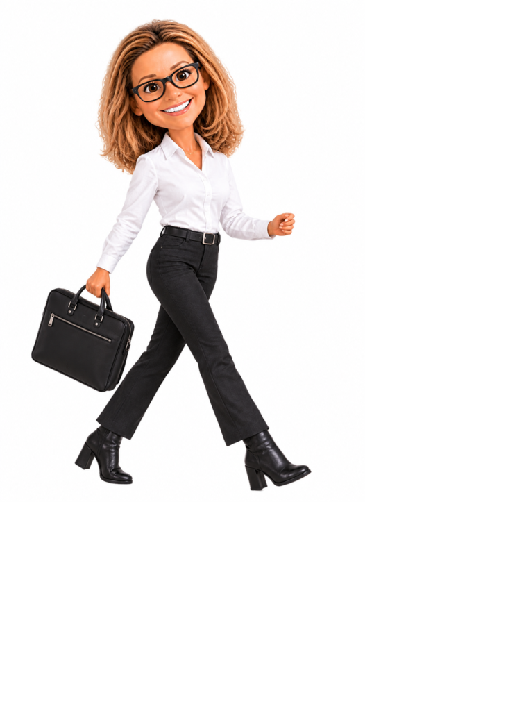 accountant lopend met laptoptas